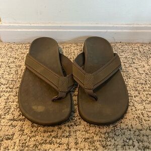 Vionic Metallic Brown Tide Toe Post Thong Sandals Size 13 Men’s